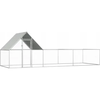 Kurník / Voliéra pro slepice VidaXL 144557 6 x 2 x 2 m, stříbrná