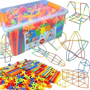 ostatní stavebnice Stavebnice slámky 800 dílů click4TOYS