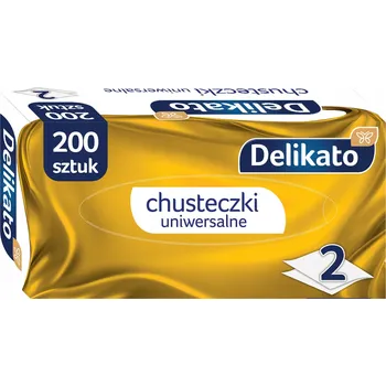 Hygienické kapesníčky bez vůně Delikato 2 vrstvé, 200 ks