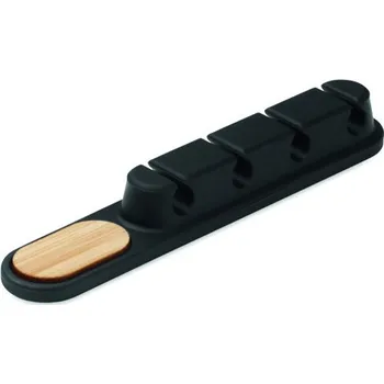 Organizace kabelů Silikonový organizér kabelů Order - Černá