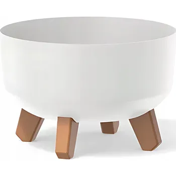 Květináč Květináč plast bílý Prosperplast 24 cm x 24 cm x 15,5 cm