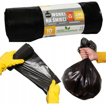 Pytle na odpadky Pytle na odpad 240L 10 Ks, černé Felan