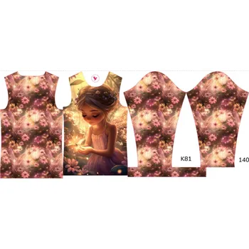 Panel na dětské termo tričko s dlouhým rukávem 140 víla září