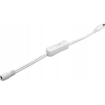 vypínač Kolébkový vypínač pro LED pásky 12V 24V Zásuvka napájení DC 5,5/2,1mm Černý