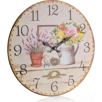 Hodiny HOME DECOR hodiny nástěnné pr.34cm FLOWER