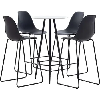 Jídelní set vidaXL 5dílný barový set plast [279763] Barva: Černá