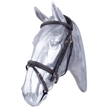 Kožená uzdečka ANNIE Kentaur, Cob - Tmavě hnědá