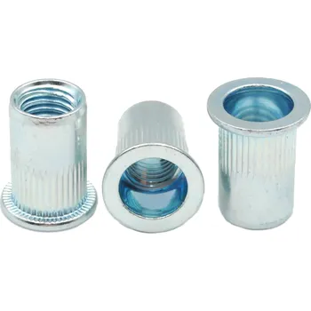 Matice Nýtovací matice M5 ocelové válcové rýhované pouzdro pozinkované 50 Ks