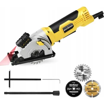 Okružní pila Mini okružní pila 580W s laserovým vedením, 3 kotouče, Malá ruční pila