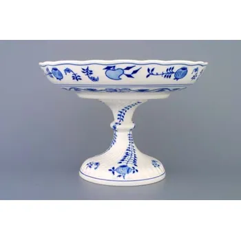 Jednorázové nádobí Cibulák Mísa kompotová oboustranná na ozdobné noze vysoké 26 cm Dubí 2.jakost