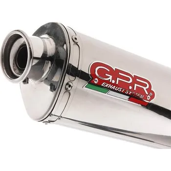 Výfuk pro motocykl GPR Koncovka výfuku Slip-on GPR TRIOVAL H.98.TRI Leštěná nerezová ocel zahrnuje spojovací svod a odnímatelný dB killer