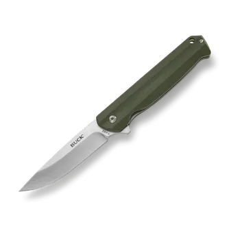 Buck BU-0251GRS Langford Green kapesní nůž 8,6 cm, zelená, G10