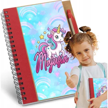 Zápisník ZÁPISNÍK NOTES ECO JEDNOROŽEC UNICORN DÁREK DO MATEŘSKÉ ŠKOLY JMÉNO