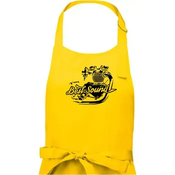 Kuchyňská zástěra Moto Best Sound - Dámská zástěra na vaření - Univerzální velikost ( Žlutá )