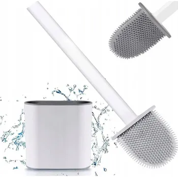 WC štětka WC KARTÁČ TOALETNÍ ELASTICKÝ SILIKONOVÝ BÍLÝ