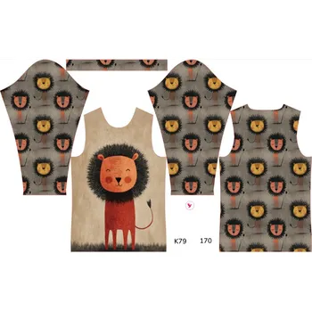 Panel na dětské funkční tričko s dlouhým rukávem 170 šťastný lvíček