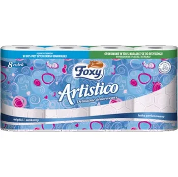 Toaletní papír Toaletní papír růžový Foxy Artistico 8 rolek