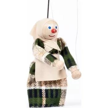 loutka gerlich dřevěná loutka babička anežka 12 cm