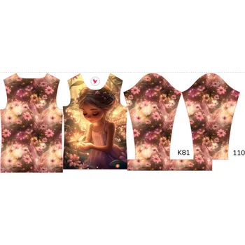 Panel na dětské termo tričko s dlouhým rukávem 110 víla září