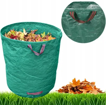 Odpadkový koš ZAHRADNÍ PYTEL koš na listí trávu odpad 270l pevný velký úchyty