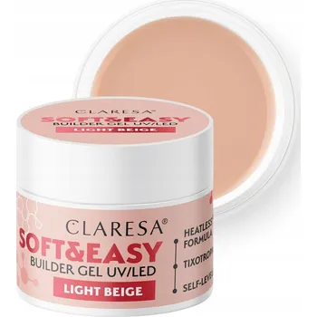 Lak na nehty Claresa Stavební Gel Soft & Easy Light Beige 90g