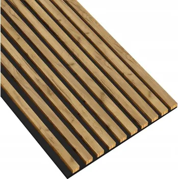 Obraz LAMELY NA PLSTI 51,5x275 ŠIROKÝ MODUL DEKORATIVNÍ PANELY DUB WOTAN NOVINKA