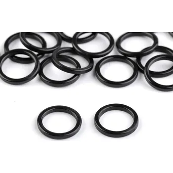 Galanterie Posunovač a kroužek na prádlo šíře 12 mm plastový, střední, 4 černá kroužek