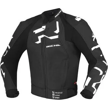 Kožená bunda na motorku Richa STRADALE černo, bílá - vel. 54