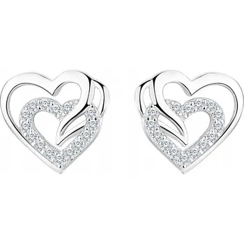 Náušnice STŘÍBRNÉ NÁUŠNICE SRDÍČKA OCEL CHIRURGICKÁ 316L
