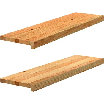 Parapet vidaXL Okenní parapety 2ks tmavě hnědé 90x30x2 cm masivní dub [4009151] Barva: světle hnědá