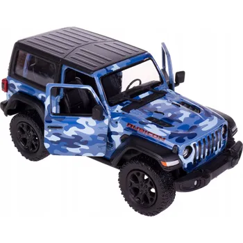 autíčko Jeep Wrangler 2018 model 1:34 KINSMART modrý