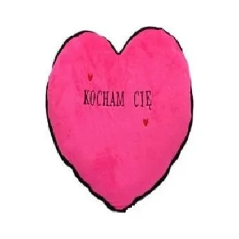 Polštář VELKÉ RŮŽOVÉ SRDCE PLYŠOVÝ POLŠTÁŘ MILUJI TĚ VALENTÝN DEN ŽEN