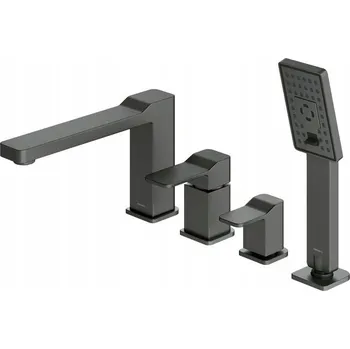 Vodovodní baterie Jednopáková vanová a sprchová baterie na okraj vany Omnires SLIDE, šedá