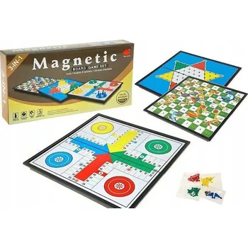 Desková hra Sada magnetických deskových her 3v1; 25x13x4 cm, v krabici