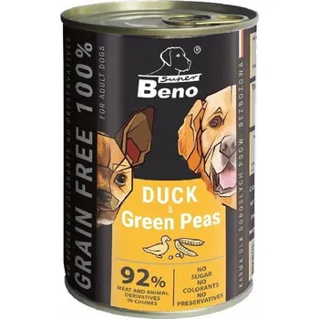 Krmivo pro psa Super Beno mokré Krmivo psy s kachnou a zeleným hráškem 400g