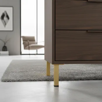 Nábytkové kování Interex design Nábytková nožka LOGAN / Zlatá matná 100 mm