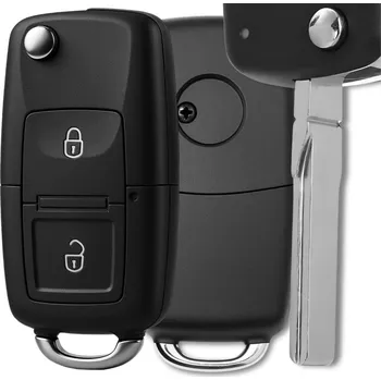 Camerazar Pouzdro dálkového ovladače s klíčem 2 tlačítka pro VW Passat B5 Golf IV Polo