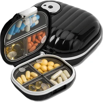 Lékárnička Camerazar Organizér na léky, krabička, kazeta, 7 dní, elegantní černá