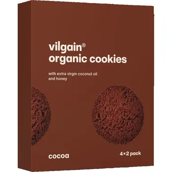 Vilgain Cookies BIO – kakao 135 g (4 x 2 sušenky)