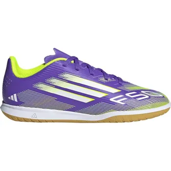 Kopačky adidas F50 Club Juniors Indoor Football Boots Purple/White 4 (36.5)