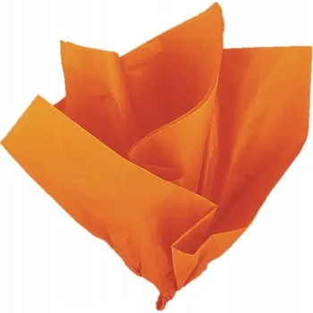 Kancelářský papír Dekorační hedvábný papír oranžový 51x66cm 10ks