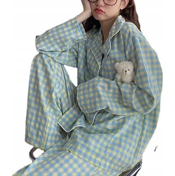 Dámské pyžamo Dámské ROZEPÍNACÍ pyžamo KOMPLET košile a kalhoty do nemocnice, sanatoria, XXL