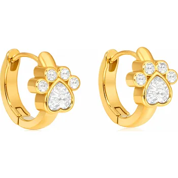Náušnice ELENYS Paw – pozlacené náušnice 18K žluté zlato