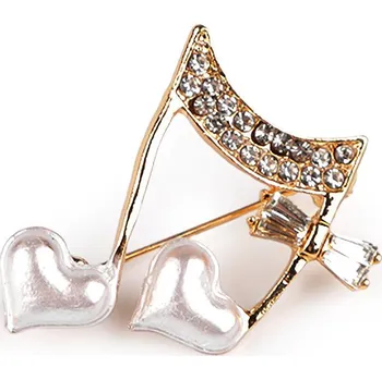 Náramek Brož hudební, malé, 3 bílá noty