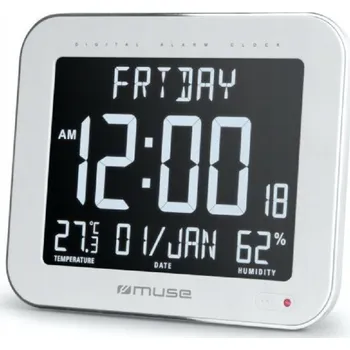 Hodiny Stolní hodiny Muse bílé 7,69 Cm
