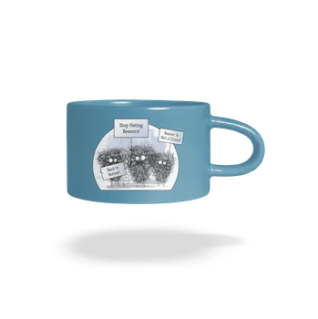 Bastard Protest bobrů hrnek makronka Blue Macaron