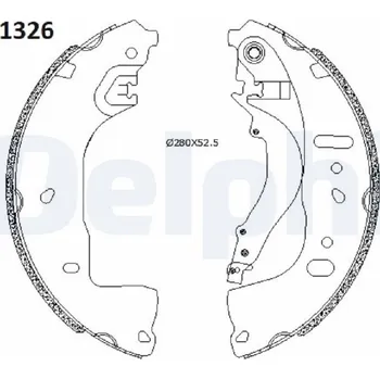 Brzdová čelist Sada brzdových čelistí DELPHI LS2197