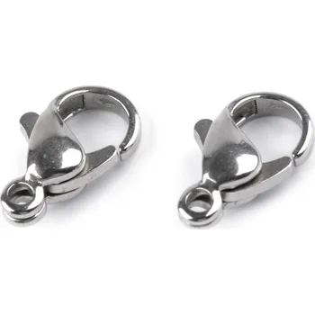 Karabinka z nerezové oceli, více velikostí, barva 4 (7x12 mm) platina