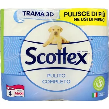 Toaletní papíry Scottex Toaletní Papír Pulito Completo - 4 Maxi Role