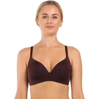 Dámská móda Dámská vyztužená podprsenka bez kostic DIM Invisifree DI0007HD - DIM tmavě hnědá 85B